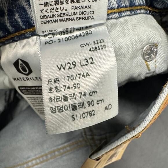 Levi's 527 Jeans Mens 29x32 ACTUAL Slim Bootcut Fit Light Wash Blue Denim NEW - Picture 7 of 9